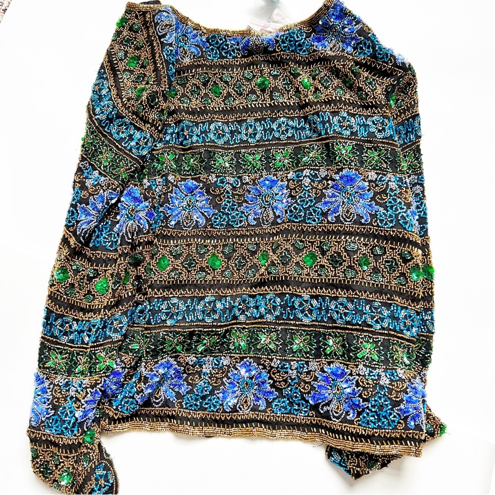 Vintage Adrianna Papell Beaded Cardigan - Picture 6 of 7